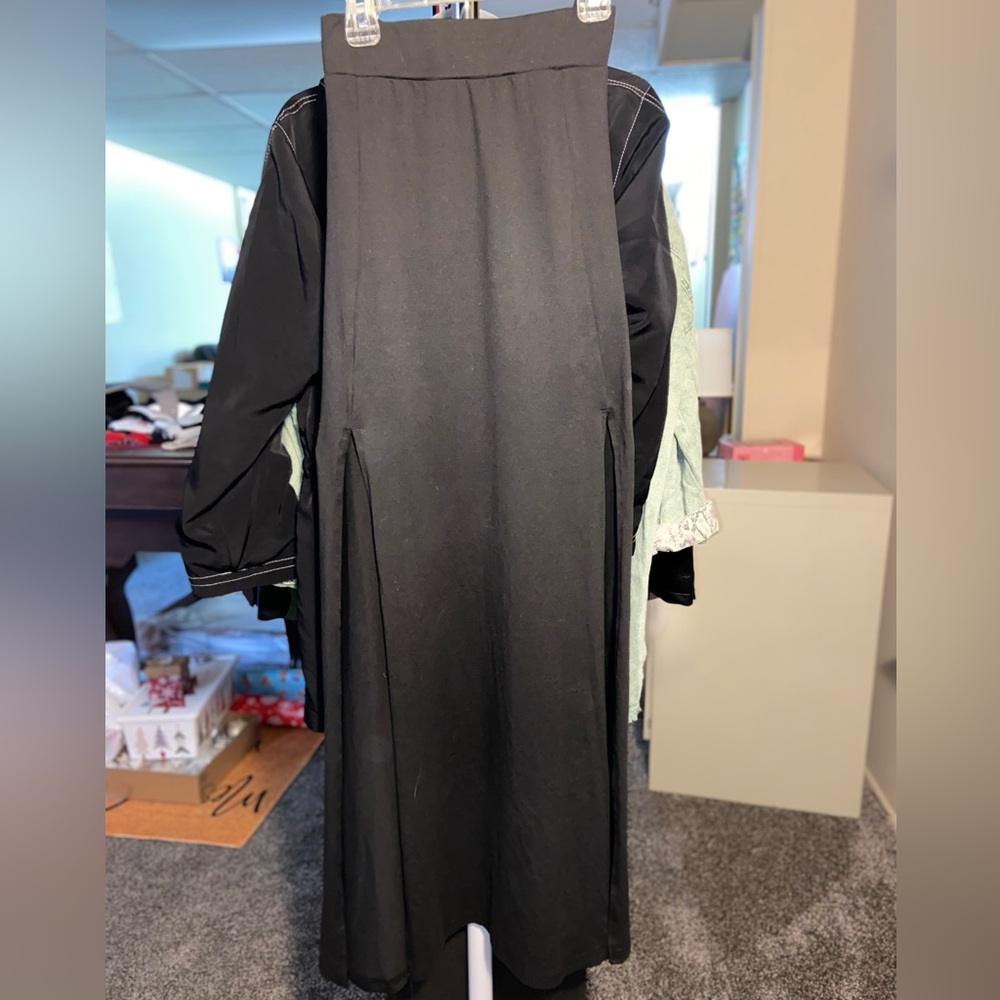 Black Maxi Skirt with double slits